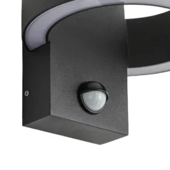 Lucande LED-Außenwandleuchte Nirella, schwarz, CCT, Sensor