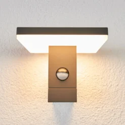 Lucande LED-Außenwandleuchte Olesia, Sensor, 15 cm, IP54