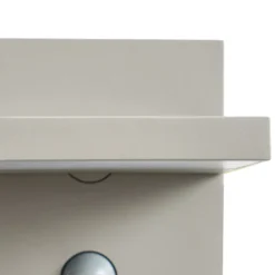 Lucande LED-Außenwandleuchte Silvan, steingrau, Sensor, IP54