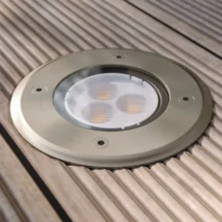 Lucande LED-Bodeneinbauleuchte Ava, Ø 12 cm, rund, IP67