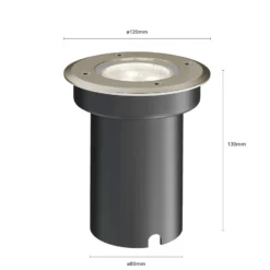 Lucande LED-Bodeneinbauleuchte Ava, Ø 12 cm, rund, IP67