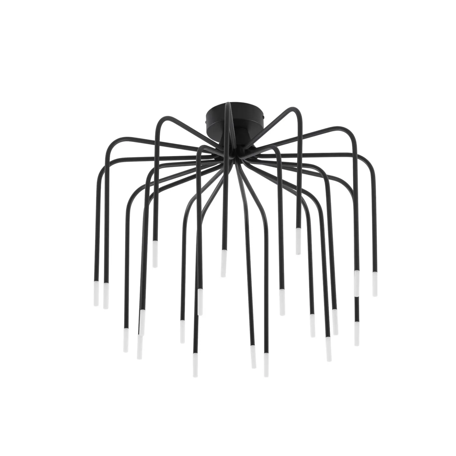 Lucande LED-Deckenlampe Ariadne, Ø57cm, schwarz matt, 20-flg