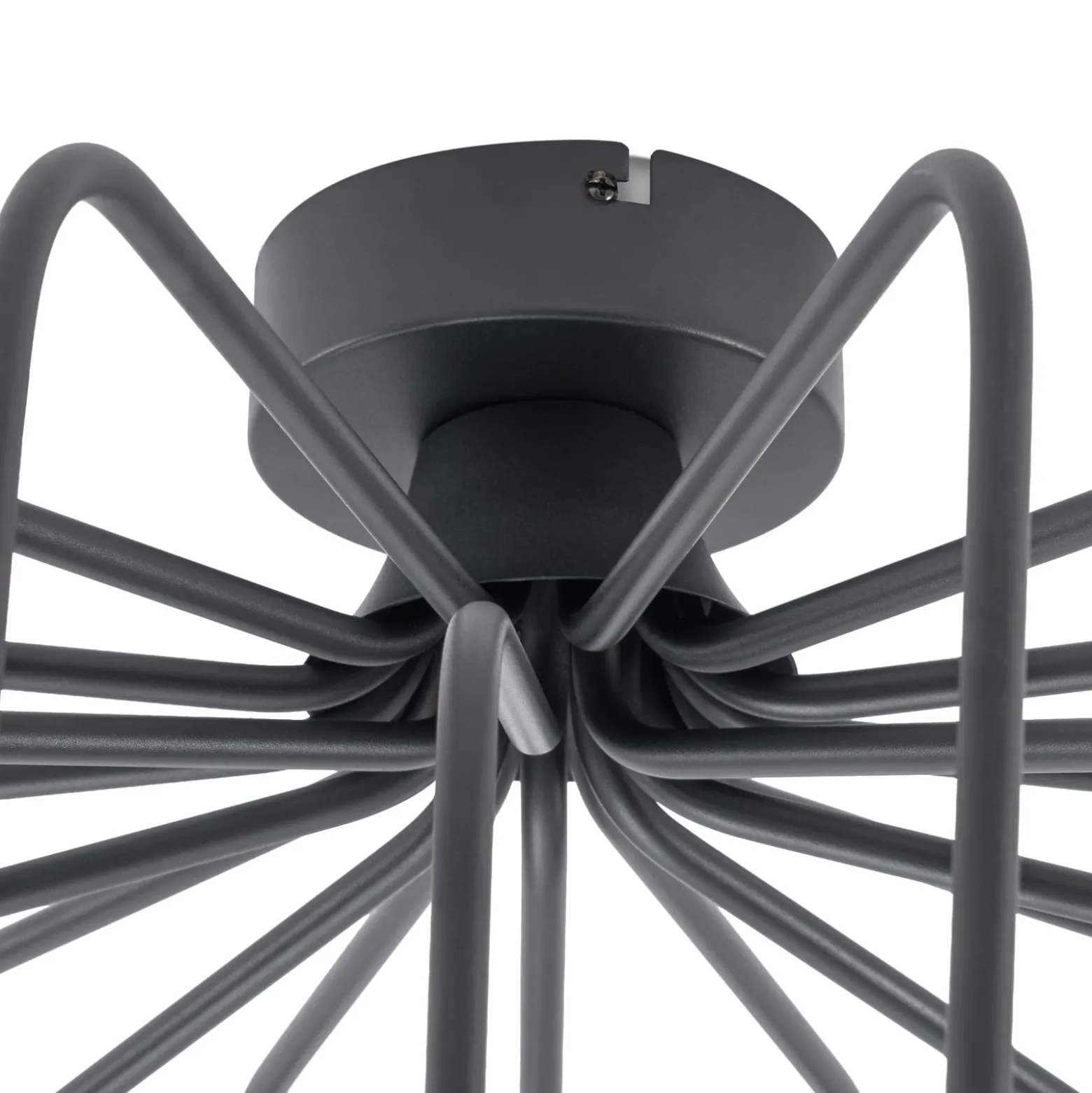 Lucande LED-Deckenlampe Ariadne, Ø57cm, schwarz matt, 20-flg
