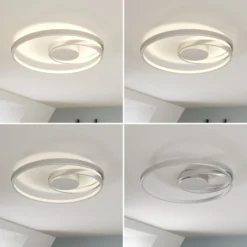 Lucande LED-Deckenlampe Maire, chromfarben, Metall, dimmbar