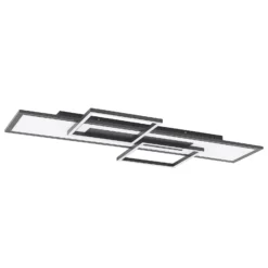 Lucande LED-Deckenlampe Narumi, CCT, 110cm, schwarz, Alu