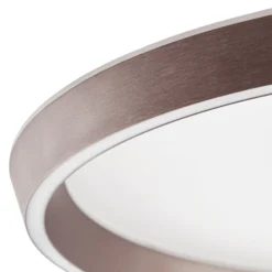 Lucande LED-Deckenlampe Rylan, braun, Ø 62 cm, dimmbar, CCT