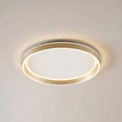 Lucande LED-Deckenlampe Rylan, messing, Ø 62cm, dimmbar CCT
