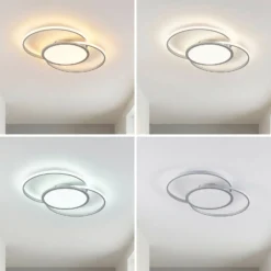 Lucande LED-Deckenlampe Senne, CCT, silber, Metall