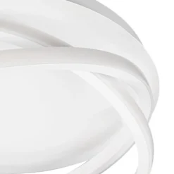 Lucande LED-Deckenleuchte Aldric, weiß, Aluminium, Ø 45 cm