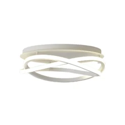 Lucande LED-Deckenleuchte Aldric, weiß, Aluminium, Ø 45 cm