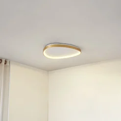 Lucande LED-Deckenleuchte Asken, 61 cm, gold, CCT, dimmbar