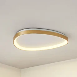 Lucande LED-Deckenleuchte Asken, 61 cm, gold, CCT, dimmbar