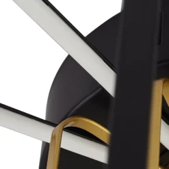 Lucande LED-Deckenleuchte Birger, Ø 39,5cm, schwarz/gold
