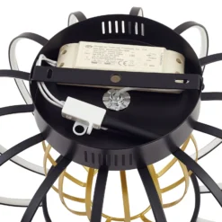 Lucande LED-Deckenleuchte Birger, Ø 39cm, schwarz/gold