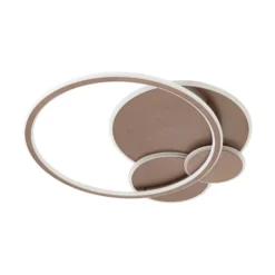 Lucande LED-Deckenleuchte Circulo, kaffeebraun, CCT, dimmbar