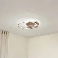 Lucande LED-Deckenleuchte Circulo, kaffeebraun, CCT, dimmbar