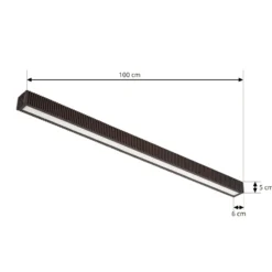 Lucande LED-Deckenleuchte Emara, holz dunkel, Eiche, dimmbar