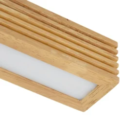 Lucande LED-Deckenleuchte Emara, holz hell, Eiche, dimmbar