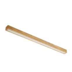 Lucande LED-Deckenleuchte Emara, holz hell, Eiche, dimmbar