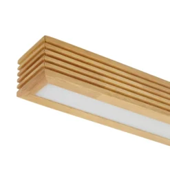 Lucande LED-Deckenleuchte Emara, holz hell, Eiche, dimmbar