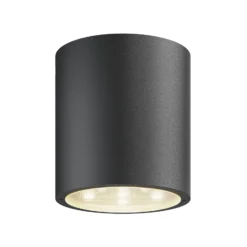 Lucande LED-Deckenleuchte Meret, rund, anthrazit, Metall