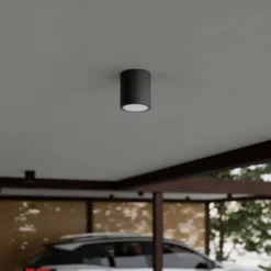 Lucande LED-Deckenleuchte Meret, rund, anthrazit, Metall