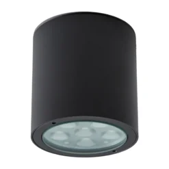 Lucande LED-Deckenleuchte Meret, rund, anthrazit, Metall