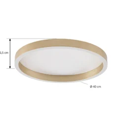Lucande LED-Deckenleuchte Rotundo, Ø 40 cm, messing, dimmbar