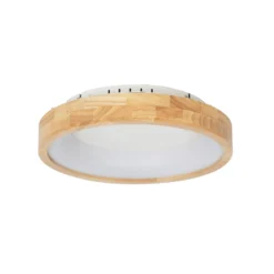Lucande LED-Deckenleuchte Samvel, Ø 40 cm, Holz