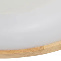 Lucande LED-Deckenleuchte Samvel, Ø 40 cm, Holz