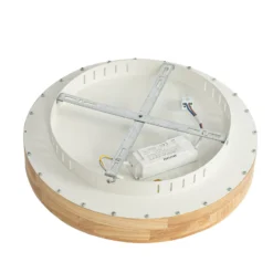 Lucande LED-Deckenleuchte Samvel, Ø 40 cm, Holz