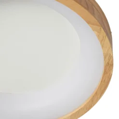 Lucande LED-Deckenleuchte Samvel, Ø 40 cm, Holz