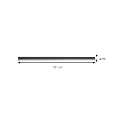 Lucande LED-Deckenleuchte Teniona, 101 cm, schwarz, Alu