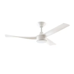 Lucande LED-Deckenventilator Airona, weiß, DC, leise, dim.