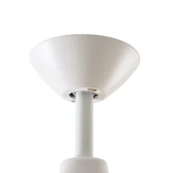 Lucande LED-Deckenventilator Airona, weiß/holz DC leise dim.