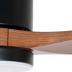 Lucande LED-Deckenventilator Brinia, Ø 132 cm, Holz, CCT