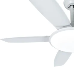 Lucande LED-Deckenventilator Divian, weiß, DC, leise, CCT