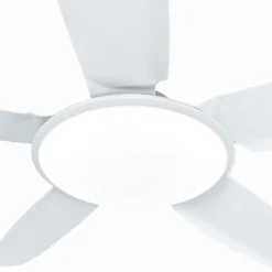 Lucande LED-Deckenventilator Divian, weiß, DC, leise, CCT