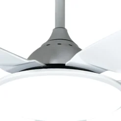 Lucande LED-Deckenventilator Divian, weiß, DC, leise, CCT