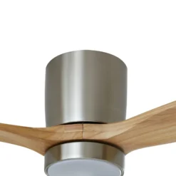 Lucande LED-Deckenventilator Faipari, nickel, DC,leise,132cm
