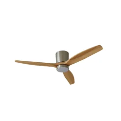 Lucande LED-Deckenventilator Faipari, nickel, DC,leise,132cm