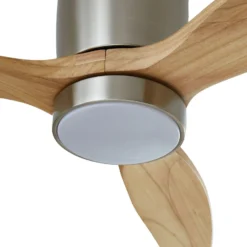 Lucande LED-Deckenventilator Faipari, nickel, DC,leise,132cm