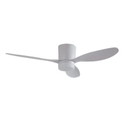 Lucande LED-Deckenventilator Kayu, weiß, DC, leise, Ø 132 cm