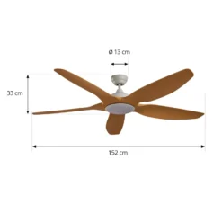 Lucande LED-Deckenventilator Omendo, weiß, DC, leise, CCT