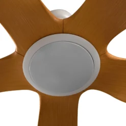 Lucande LED-Deckenventilator Omendo, weiß, DC, leise, CCT