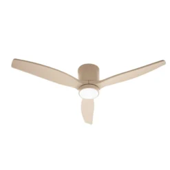 Lucande LED-Deckenventilator Sorin, beige, DC, leise, IP44