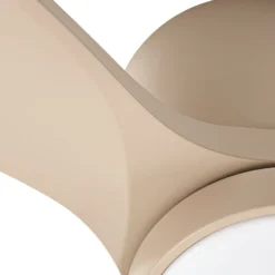 Lucande LED-Deckenventilator Sorin, beige, DC, leise, IP44