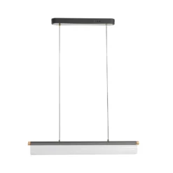 Lucande LED-Hängeleuchte Alania, transparent, Metall, 86,5cm