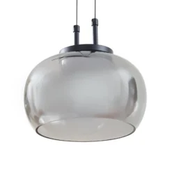 Lucande LED-Hängeleuchte Dain, 3-flammig, rauchgrau, Glas