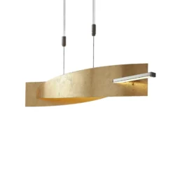 Lucande LED-Hängeleuchte Marija, 101 cm, goldfarben, dimmbar
